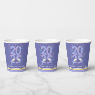 Vasos De Papel Nochevieja Fiesta champagne streamers 2025
