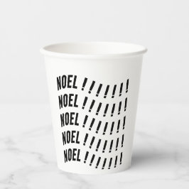 Vasos De Papel Noel Typography