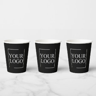Vasos De Papel Nombre comercial Añadir logotipo Empresa profesion
