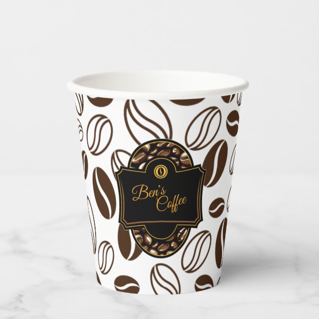 Vasos De Papel Nombre comercial del Personalizado de la Tienda de (Anverso)