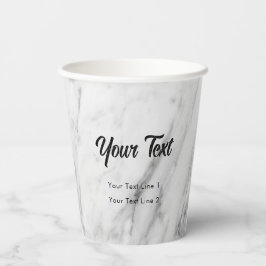 Vasos De Papel Nombre comercial Marble blanco profesional moderno
