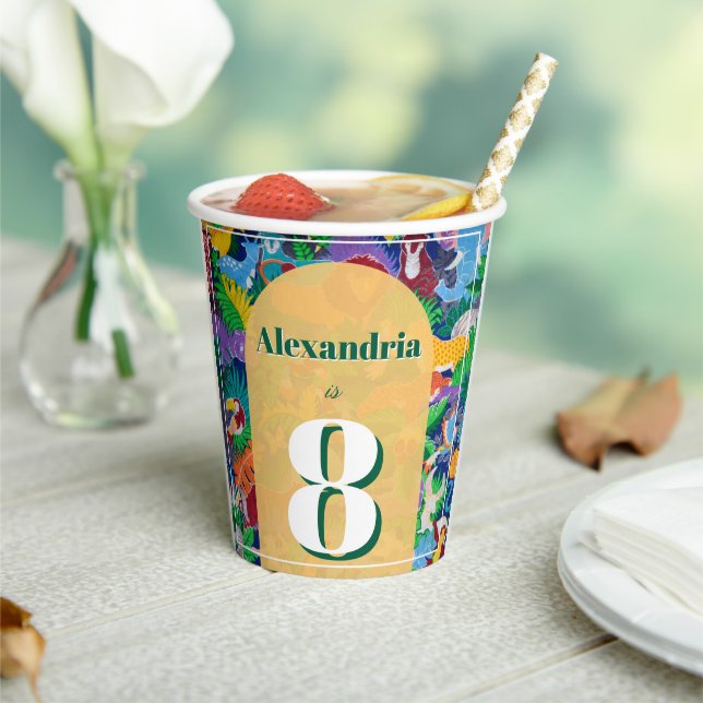 Vasos De Papel Nombre de edad del Personalizado de cumpleaños del (in situ)