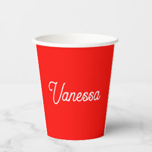 Vasos De Papel Nombre de escritura clásica profesional personaliz