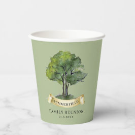Vasos De Papel Nombre de mantenimiento del árbol de la unión fami