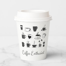 Vasos De Papel Nombre del personalizado Coffee Lover | Café calie
