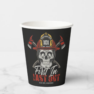 Vasos De Papel NOMBRE personalizado Bombardero primero en último