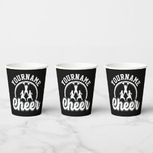 Vasos De Papel NOMBRE Personalizado Cheer equipo Varsity CheerLea