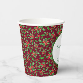 Vasos De Papel Nombre personalizado del Fiesta de Cookie Exchange