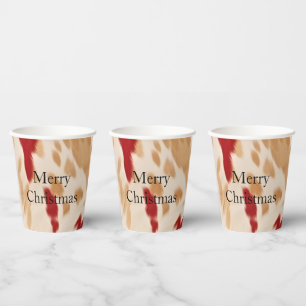 Vasos De Papel Nombre personalizado del Piel de vaca occidental r