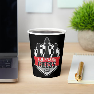 Vasos De Papel NOMBRE personalizado Jaque mate de ajedrez