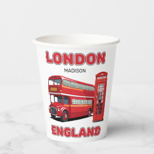Vasos De Papel Nombre personalizado Londres Inglaterra