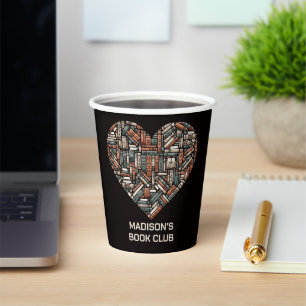 Vasos De Papel Nombre personalizado / Lover del libro de texto