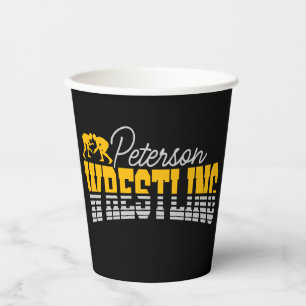 Vasos De Papel NOMBRE personalizado Lucha contra el equipo de la 
