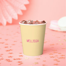 Nombre personalizado minimalista crema