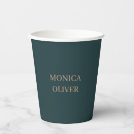 Vasos De Papel Nombre personalizado minimalista moderno profesion
