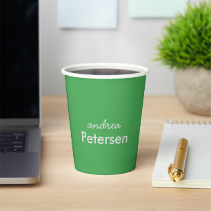 Vasos De Papel Nombre personalizado moderno minimalista de moda