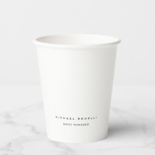 Vasos De Papel Nombre propio moderno Profesional Llanura Minimali