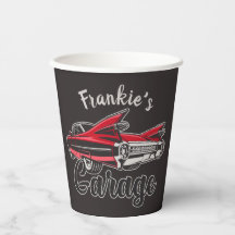NOMBRE Retro Red Caddy Vintage Classic Car Garaje