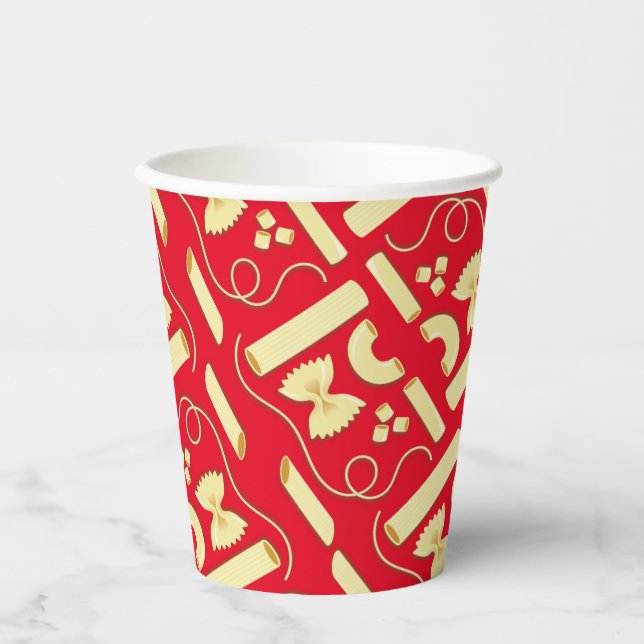 Vasos De Papel Noodles Pasta Niño Fiesta de cumpleaños 1 italiano (Anverso)