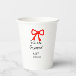 Vasos De Papel Nos comprometemos a añadir nombre letra arco rojo