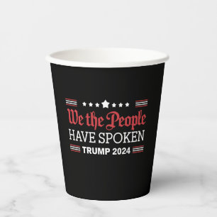 Vasos De Papel Nosotros El Pueblo Hemos Hablado Trump 2024
