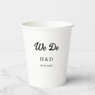 VASOS DE PAPEL NOSOTROS HACEMOS NOMBRE DE PAREJA FECHA DE BODAS S