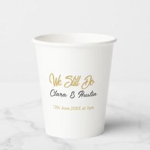 Vasos De Papel Nosotros todavía hacemos pareja nombre fecha champ