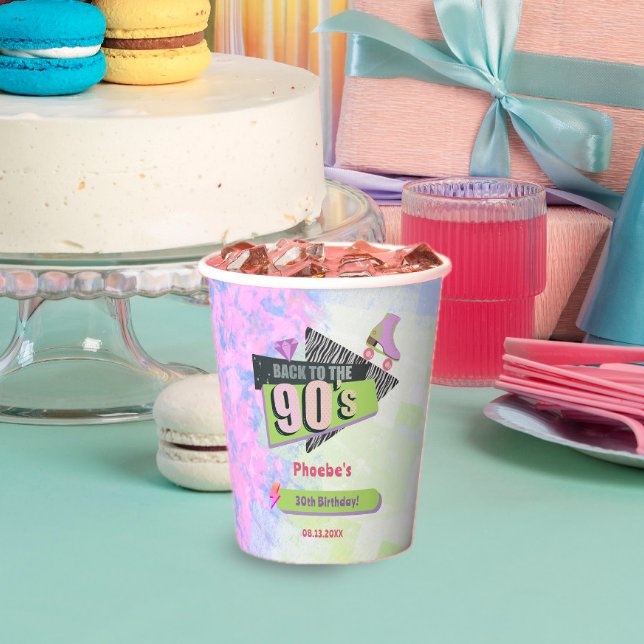Vasos De Papel Nostálgico de vuelta a la fiesta de cumpleaños ret (Subido por el creador)