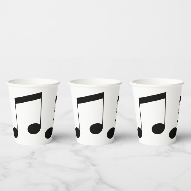 Vasos De Papel Nota de viga musical, (Multi)