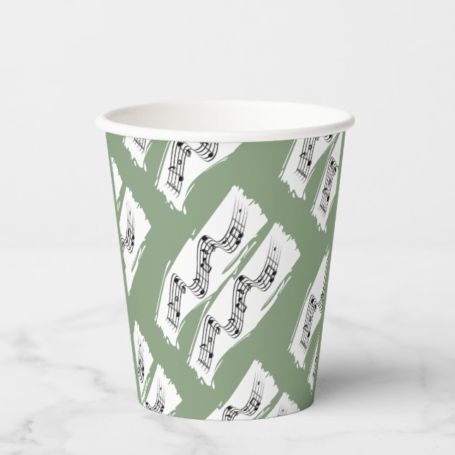 Vasos De Papel Notas musicales (Anverso)