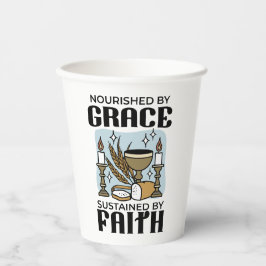Vasos De Papel Nourished by Grace, Sustained by Faith Design