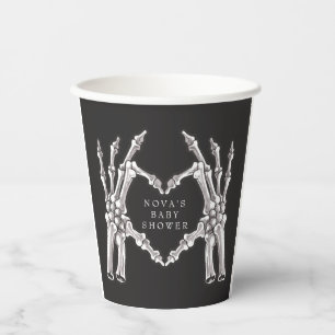 Vasos De Papel NOVA Halloween Skeleton Heart Hands Baby Shower