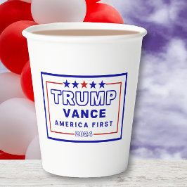 Vasos De Papel Novedad post electoral Trump-Vance 2024 8oz