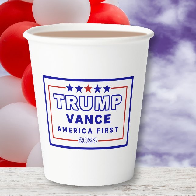 Vasos De Papel Novedad post electoral Trump-Vance 2024 8oz (Subido por el creador)