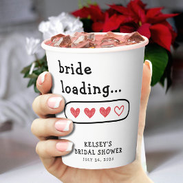 Vasos De Papel Novia Cargando Corazones Despedida de Soltera 