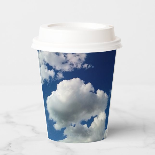 Vasos De Papel Nubes blandas grandes (Anverso)