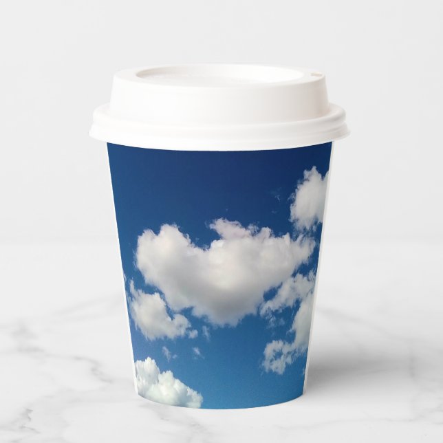 Vasos De Papel Nubes blandas largas (Anverso)