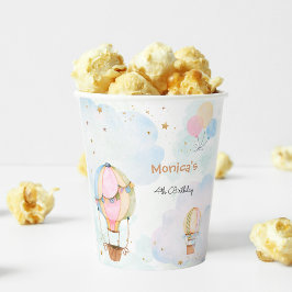 Vasos De Papel Nubes cielo caliente globos de aire caliente cumpl