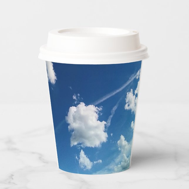 Vasos De Papel Nubes, en la luz (Anverso)