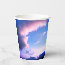Vasos De Papel Nubes rosadas