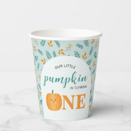 Vasos De Papel Nuestra calabaza se vuelve un primer cumpleaños