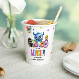 Vasos De Papel Nuestra Fiesta de Cumpleaños del Monstruito