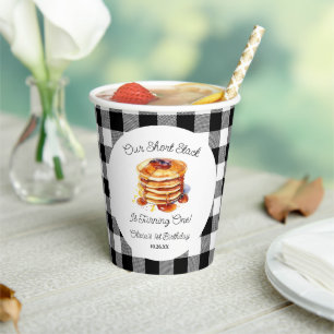 Vasos De Papel Nuestra fiesta de cumpleaños para el desayuno con