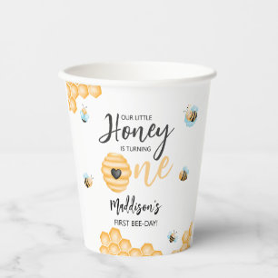 Vasos De Papel Nuestra pequeña miel   Primer cumpleaños