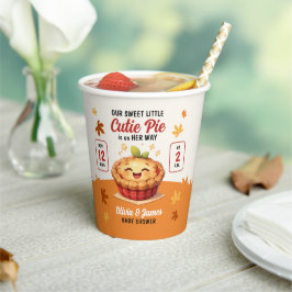 Vasos De Papel Nuestro dulce pequeño y lindo juego de pie caída B