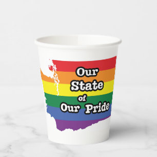 Vasos De Papel Nuestro estado de orgullo Washington