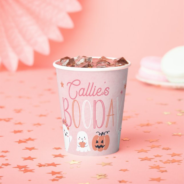 Vasos De Papel Nuestro Pequeño Boo Está Cumpliendo Dos Años (in situ)