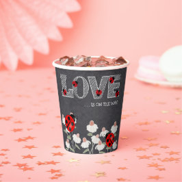 Vasos De Papel Nuestro Pequeño Bug De Amor Chalkboard Baby Shower