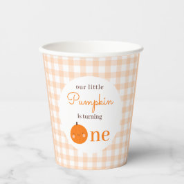 Vasos De Papel Nuestro pequeño calabaza Primer Naranja Cae Primer