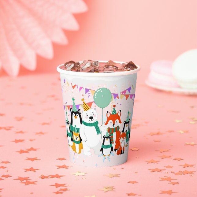 Vasos De Papel Nuestro pequeño cubo | Baby Shower de animales del (Subido por el creador)